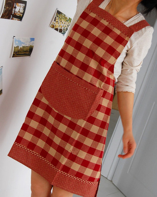 【圖】圍裙,田園風(fēng)尚,美式鄉(xiāng)村森林木屋*紅格子*背帶裙款圍裙 外貿(mào)無(wú)袖家居服韓版工作服網(wǎng)購(gòu)--一兜糖yidoutang.com
