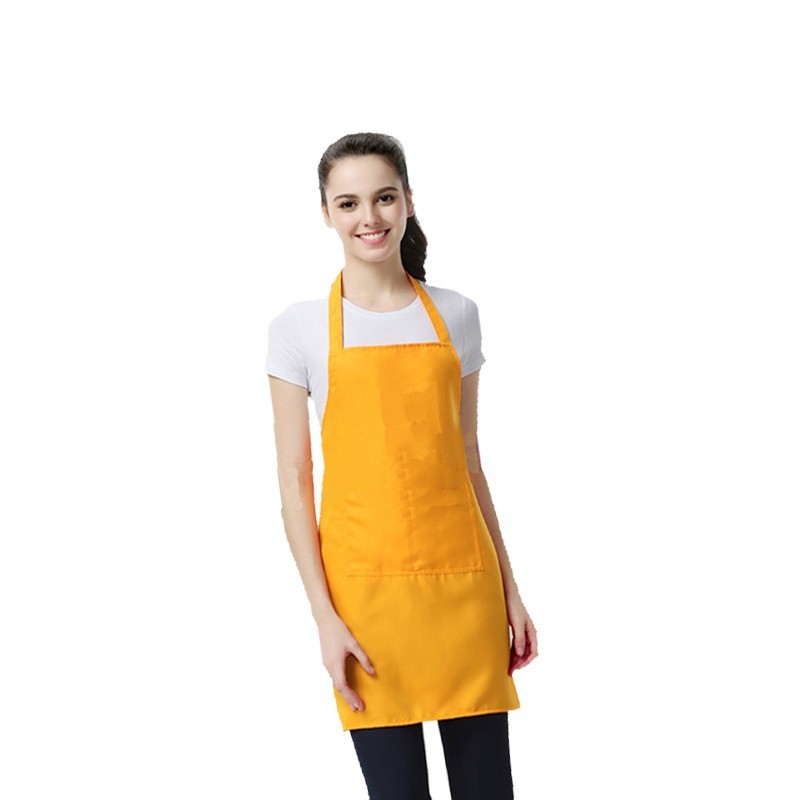 酒店餐飲廚師服圍裙 餐飲咖啡廳廚師白色圍裙 圍腰半身后廚房圍裙