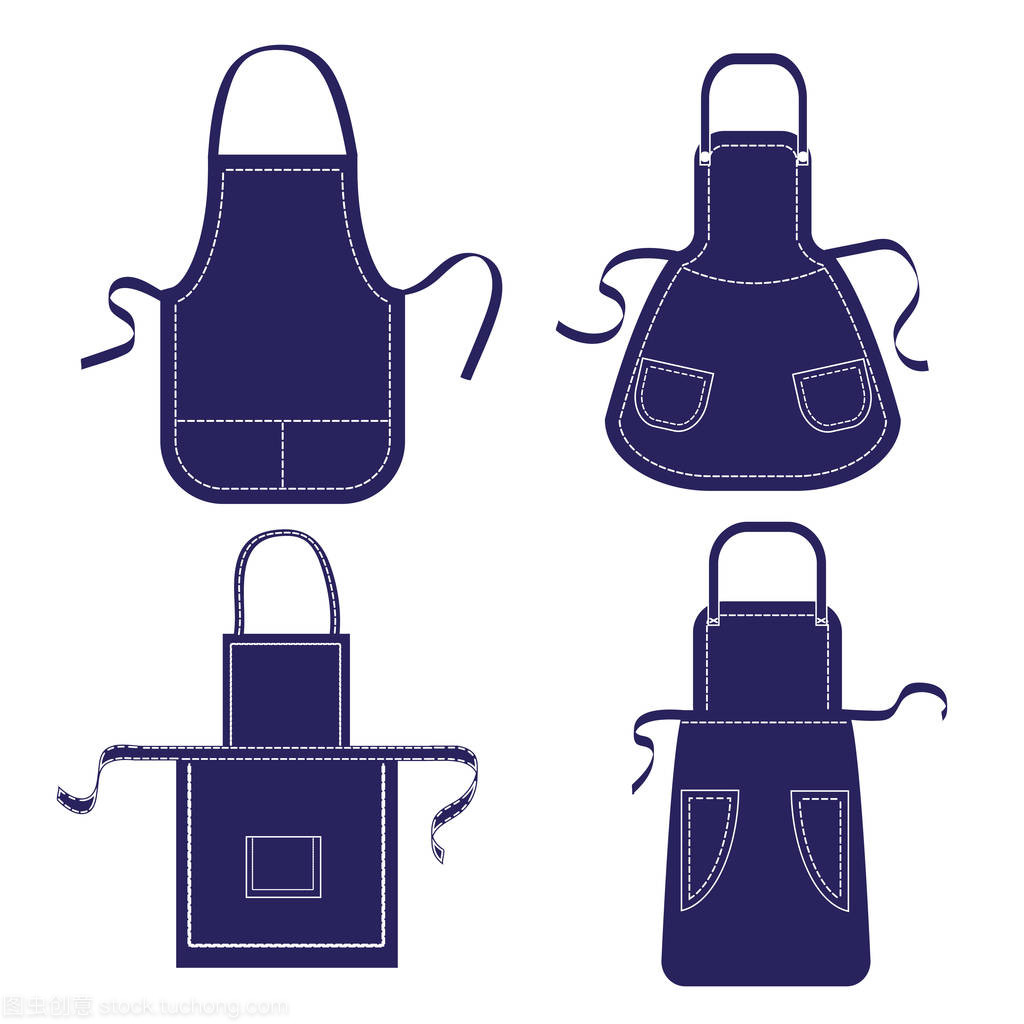 白色的藍(lán)色圍裙套