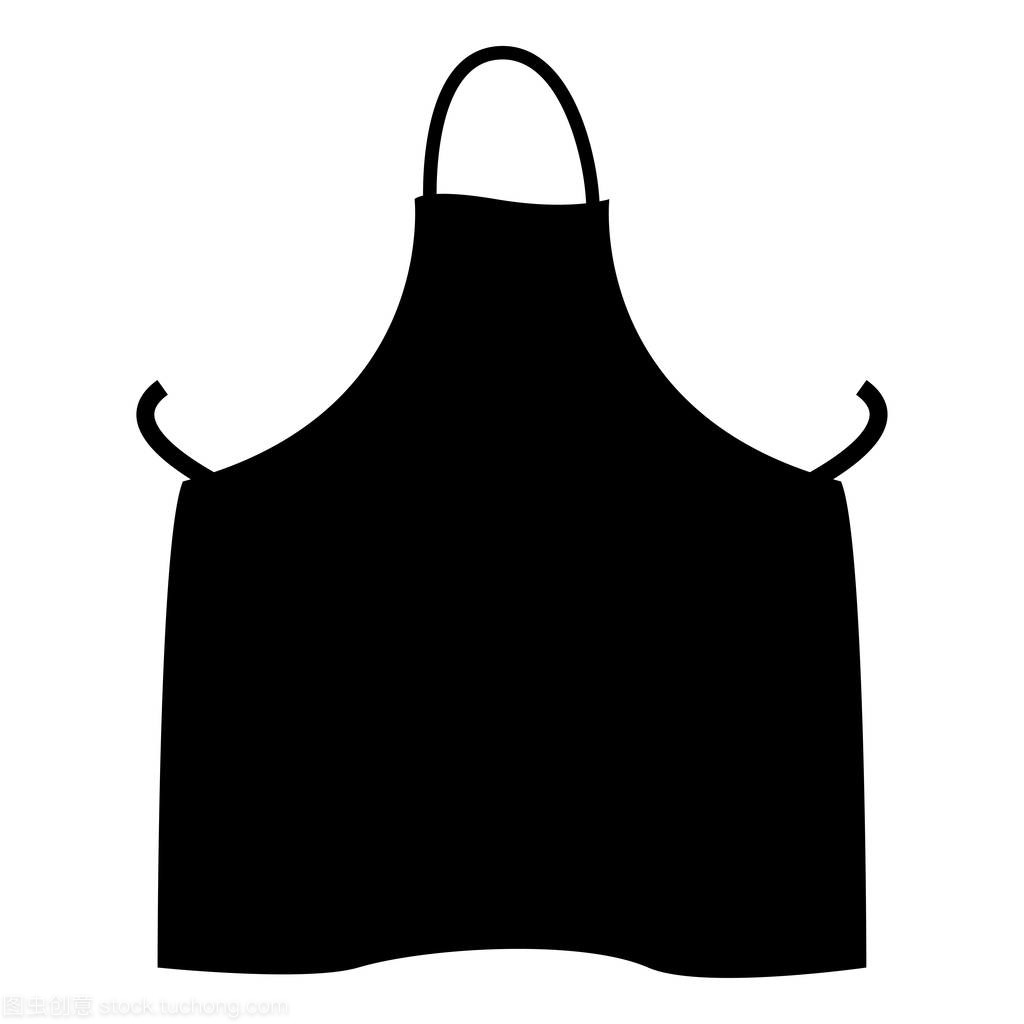 廚房圍裙黑顏色圖標(biāo)