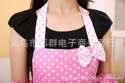 【無廠家圍裙批發粉點點棉布雙層圍裙蝴蝶結圍裙時尚】義烏市邱群電子商務商行 - 產品庫