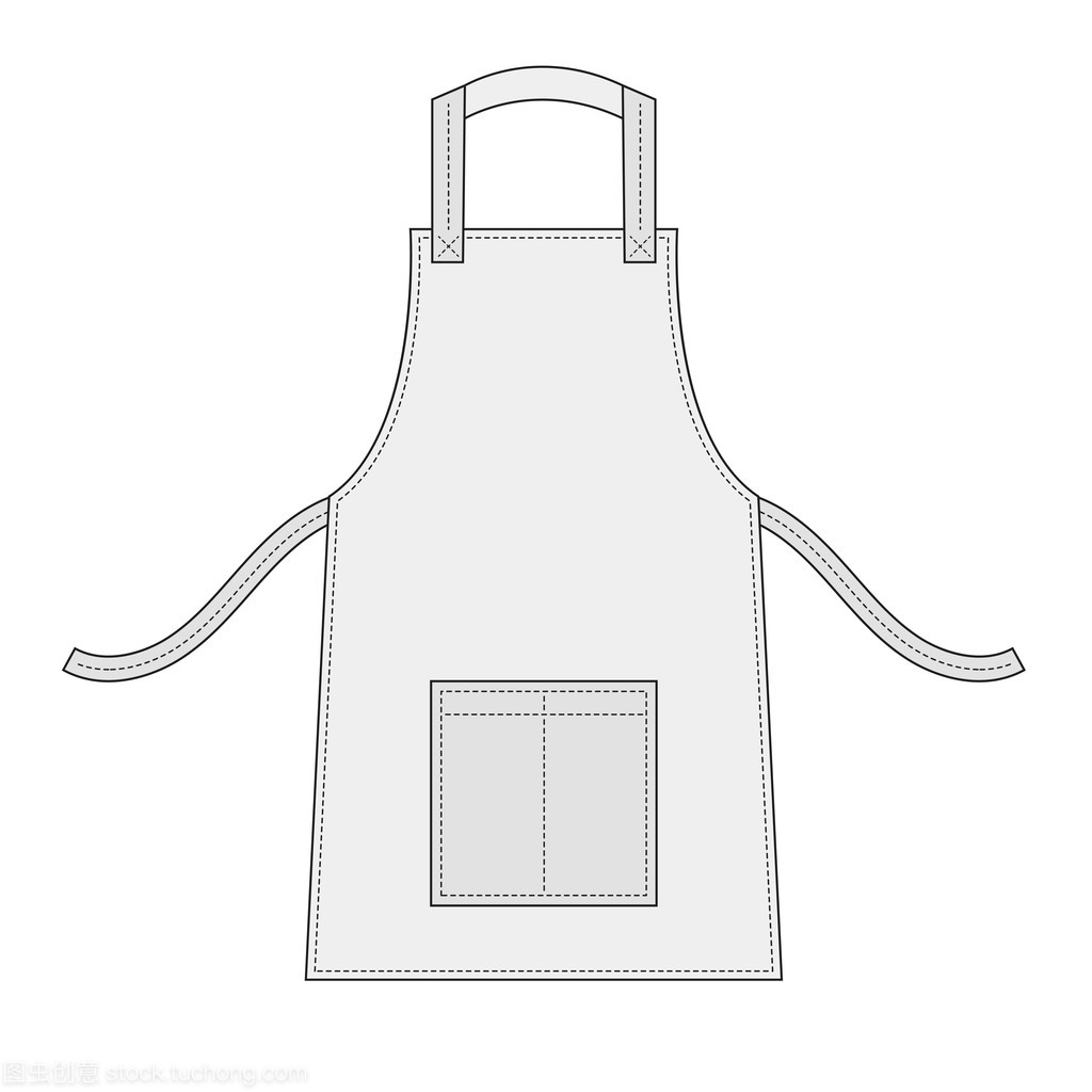 起點和口袋白色圍裙